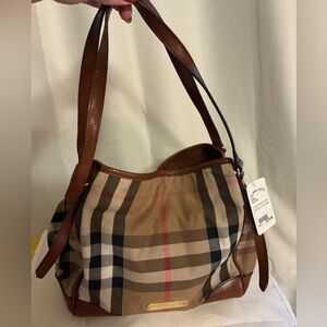 Burberry house check shoulder tote